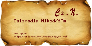 Csizmadia Nikodém névjegykártya